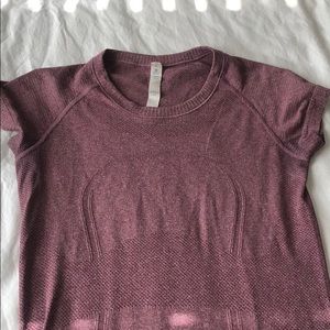 Purple Lululemon Swiftly Tech top